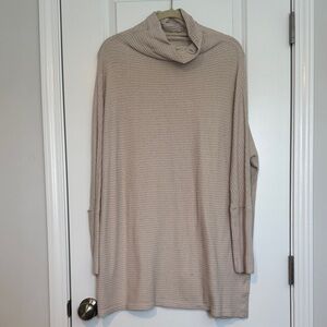 Free People Cream Cowl Neck Sweater